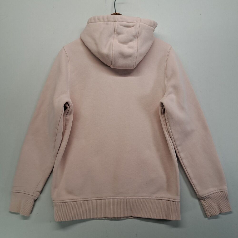 Carhartt Womens Medium Relaxed Fit Hoodie Sweatshirt Dusty Pink Sleeve Logo - Picture 13 of 14